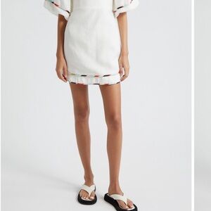 FARM Rio White Mini Dress with Multicolor Accents